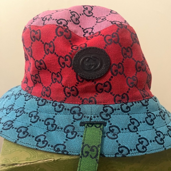 Gucci Monogram Canvas Bucket Hat with straps- multicolor - Picture 4 of 7